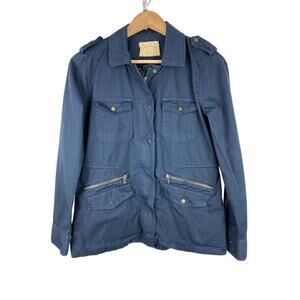 Lily Aldridge for Velvet by Graham & Spencer S Blue Military Utility Jacket